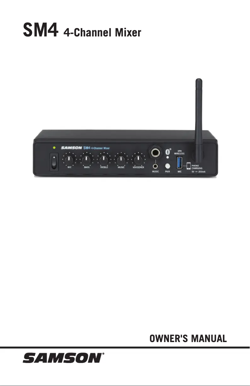 Page 1 de la notice Manuel utilisateur Samson SM4