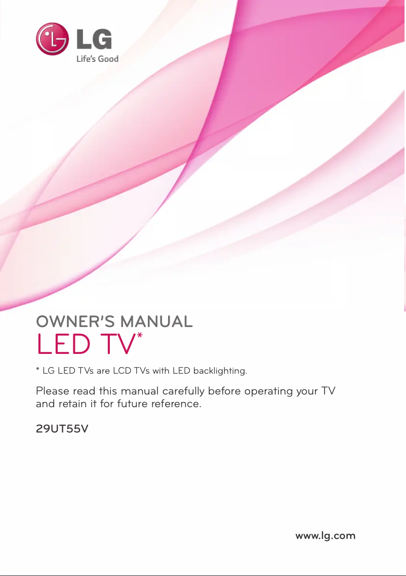 Page 1 de la notice Manuel utilisateur LG 29UT55V