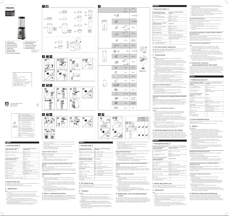 Page 1 de la notice Manuel utilisateur Philips Daily Collection HR2606