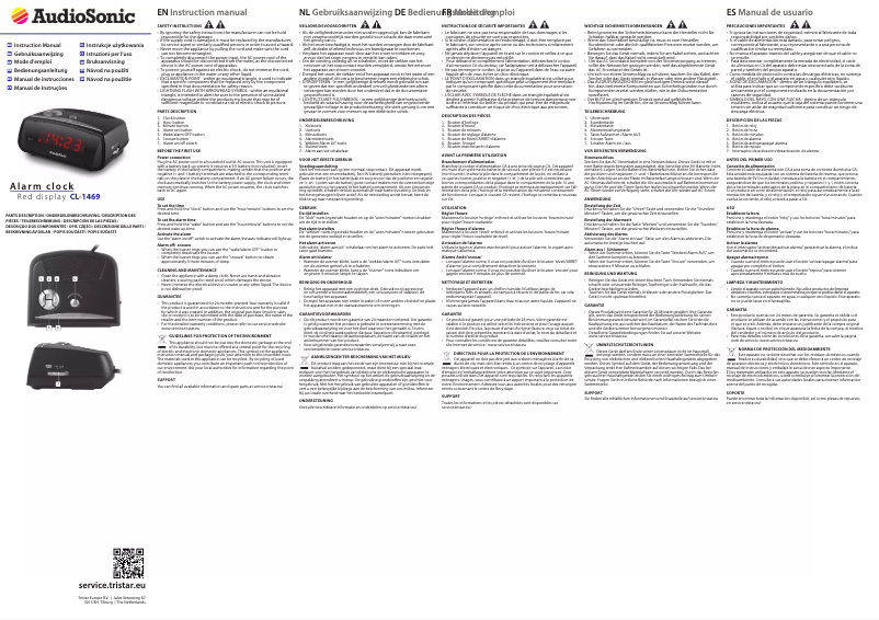 Page 1 de la notice Manuel utilisateur AudioSonic CL-1469
