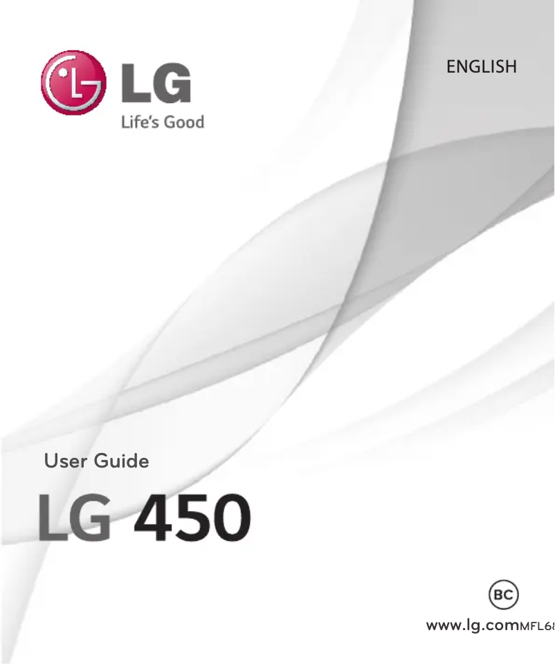 Page 1 of the manual User Manual LG 450