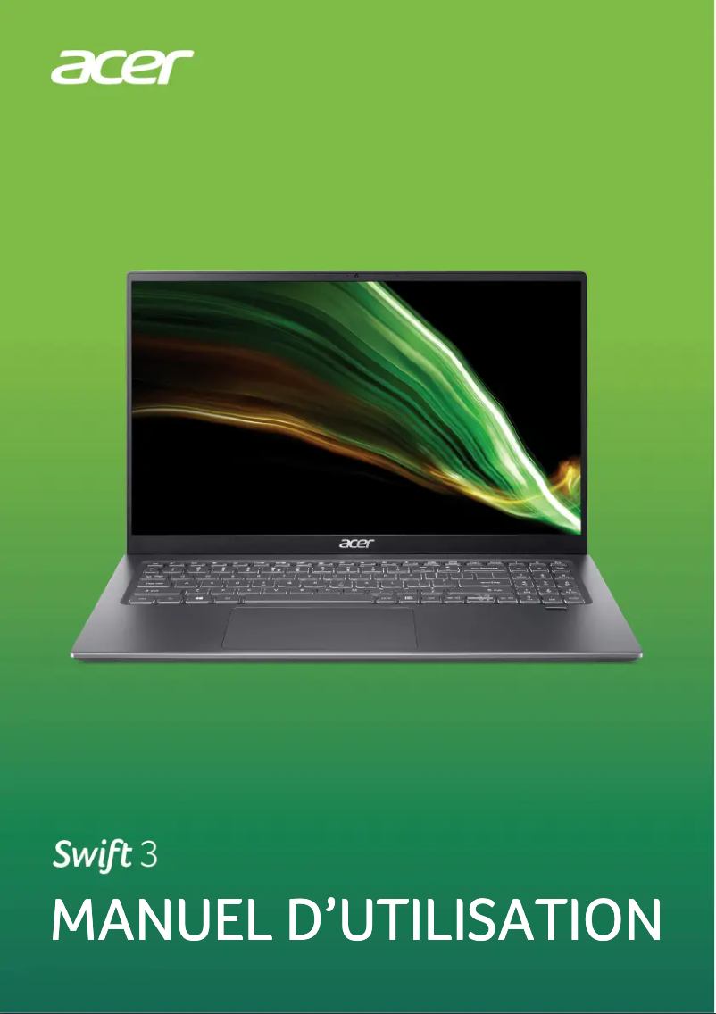 Page 1 de la notice Manuel utilisateur Acer Swift 3 Pro