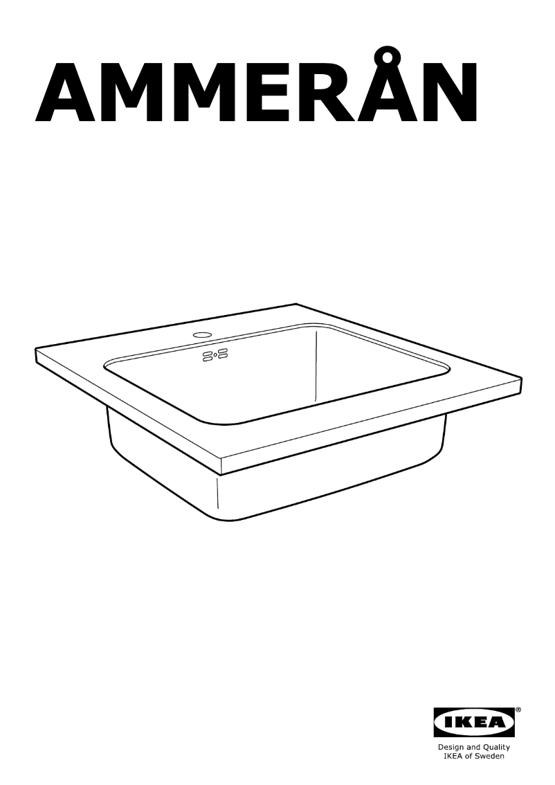 Page 1 de la notice Instructions / montage Ikea AMMERÅN
