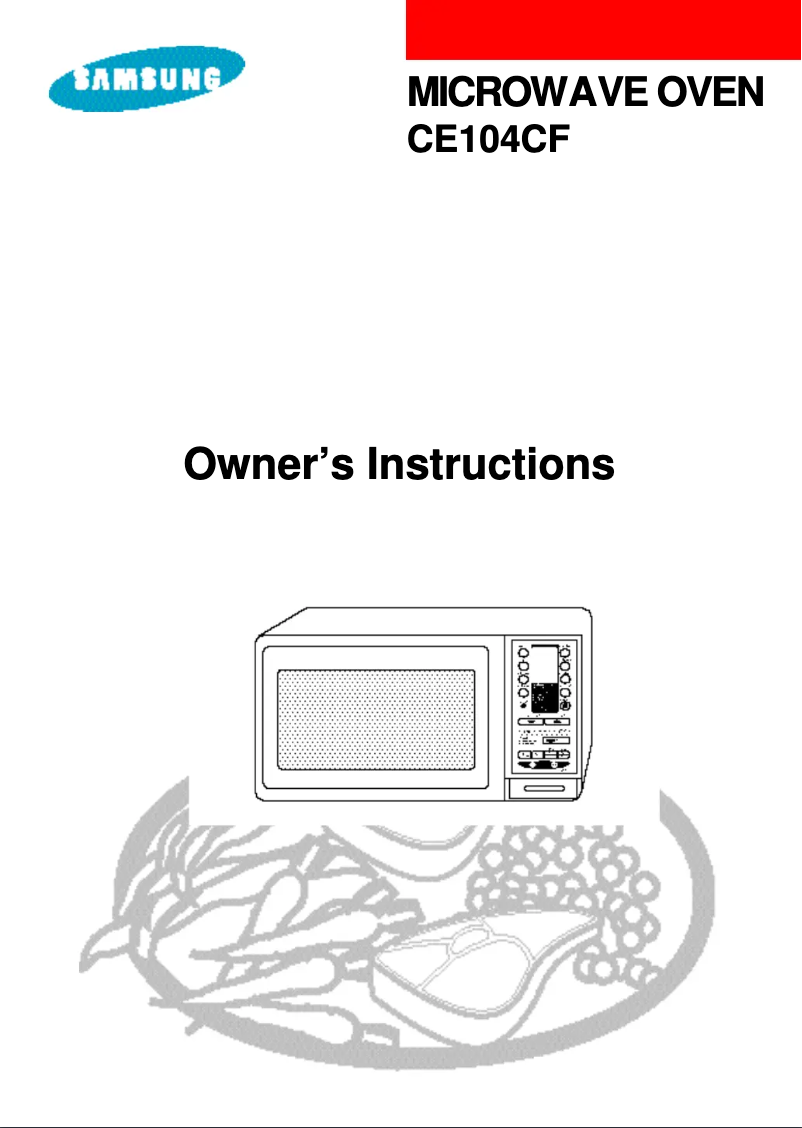 Página 1 del manual Manual de usuario Samsung CE104CF