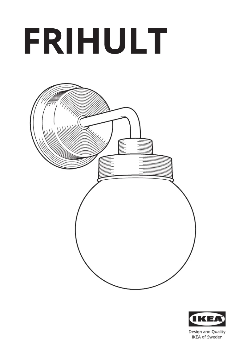 Page 1 de la notice Manuel utilisateur Ikea FRIHULT 704.316.28