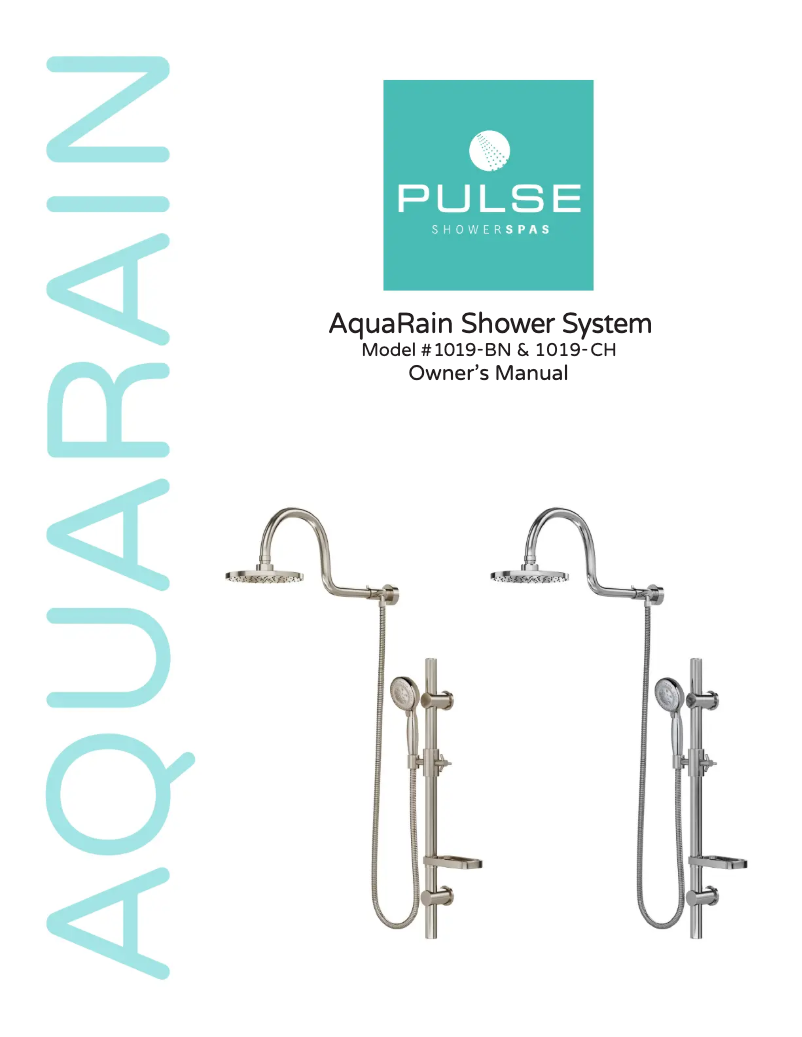 Página 1 del manual Manual de usuario Pulse ShowerSpas AquaRain 1019-CH