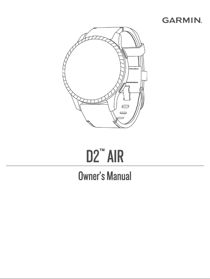 Page 1 de la notice Manuel utilisateur Garmin D2 Air
