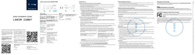 Página 1 del manual Guía de instalación Lancom 2100EF