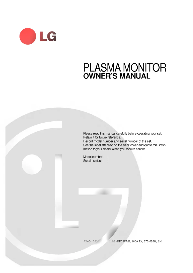 Page 1 de la notice Manuel utilisateur LG MZ-50PZ46