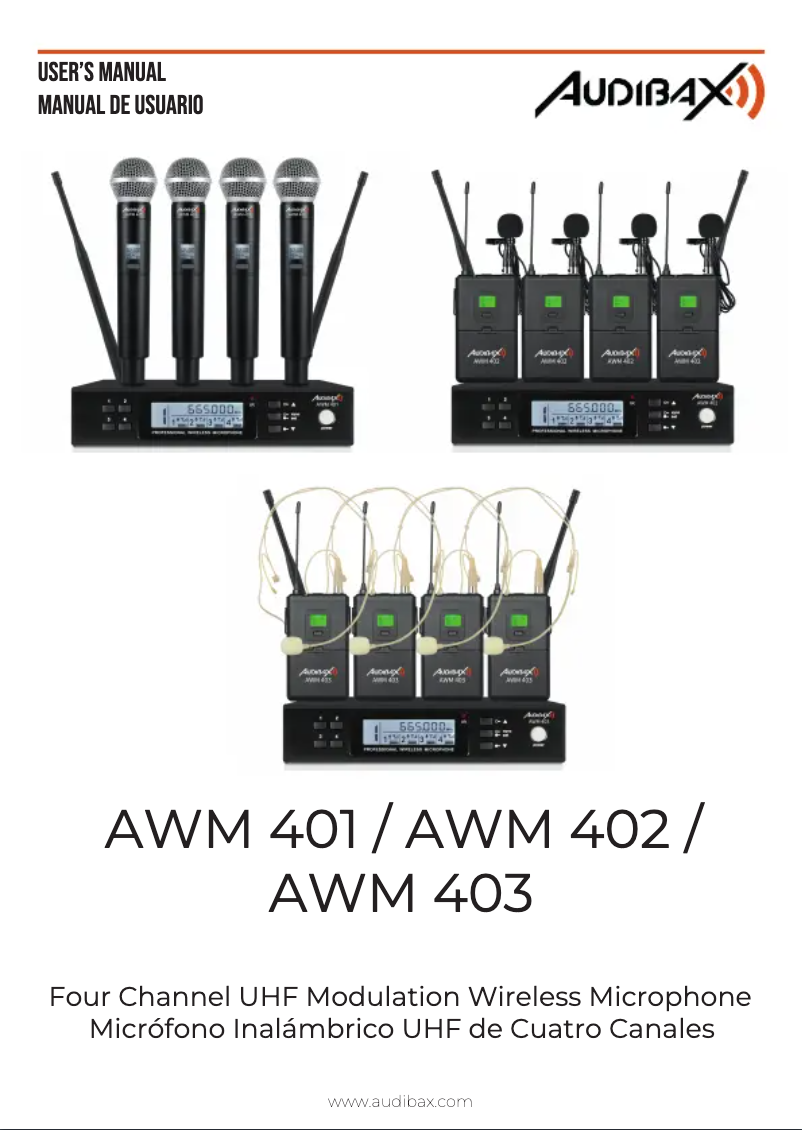 Page 1 de la notice Manuel utilisateur Audibax AWM 403