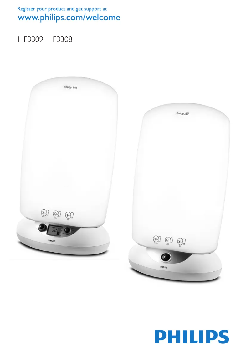 Page 1 de la notice Manuel utilisateur Philips EnergyLight HF3308