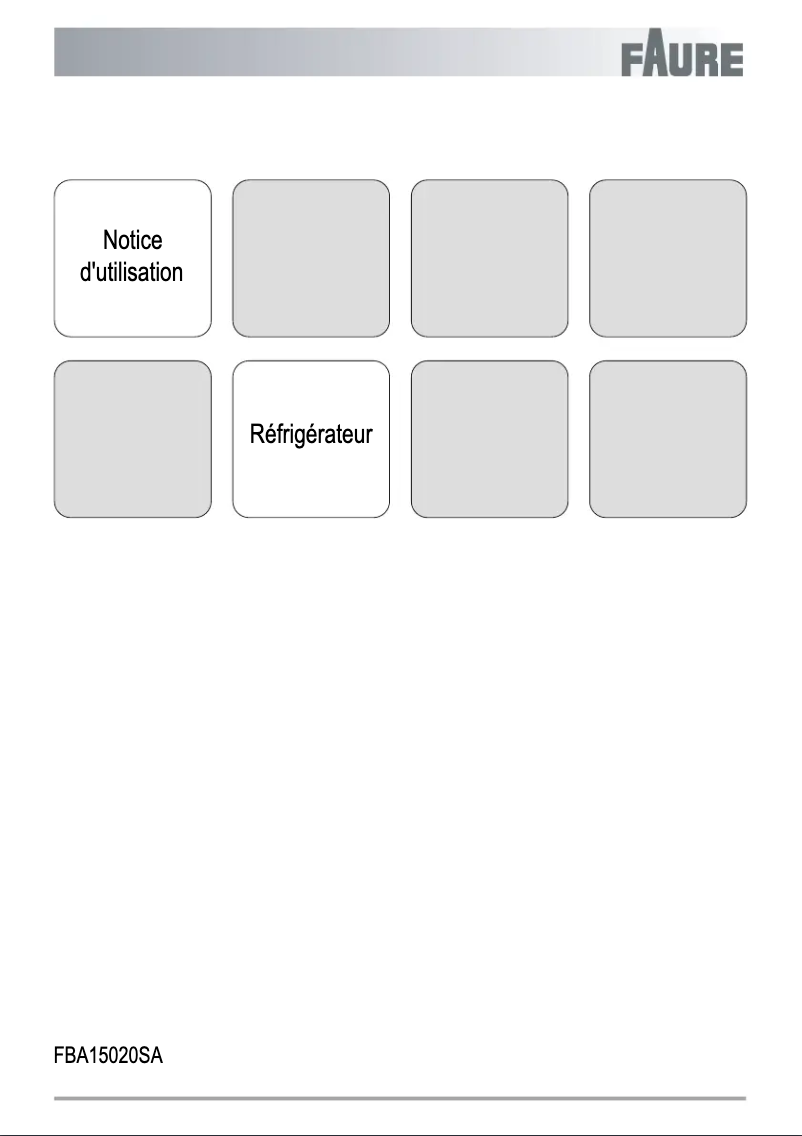 Page 1 de la notice Manuel utilisateur Faure FBA15020SA