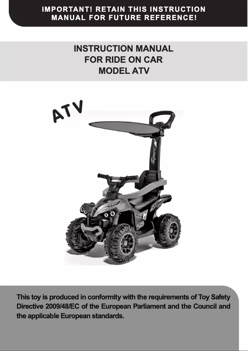 Page 1 de la notice Manuel utilisateur Chipolino ATV