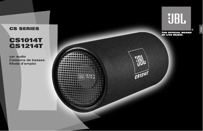 Page 1 de la notice Manuel utilisateur JBL CS1214T