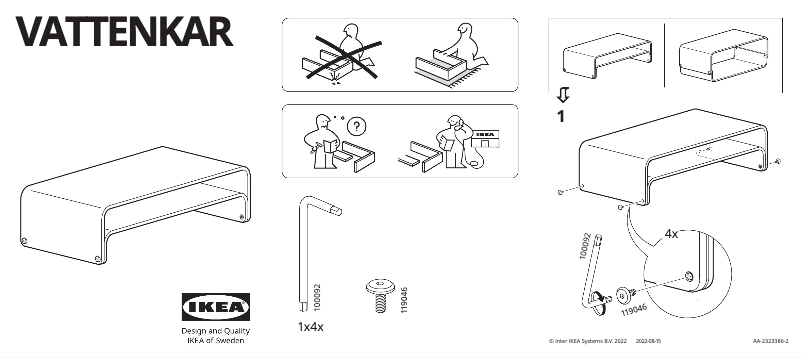 Page 1 de la notice Manuel utilisateur Ikea VATTENKAR 605.415.66