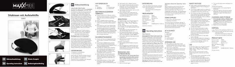 Page 1 de la notice Manuel utilisateur Maxxmee 03003