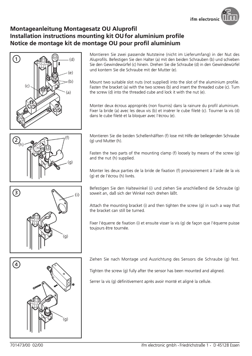 Page 1 de la notice Manuel utilisateur IFM E20887