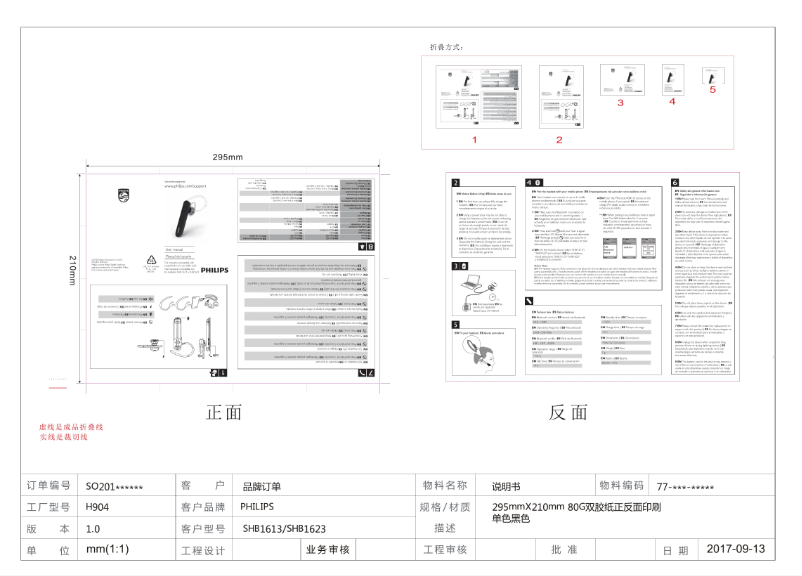 Page 1 de la notice Manuel utilisateur Philips SHB1613