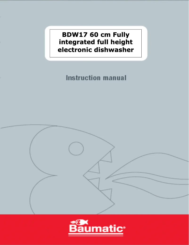 Page 1 of the manual User Manual Baumatic BDW17