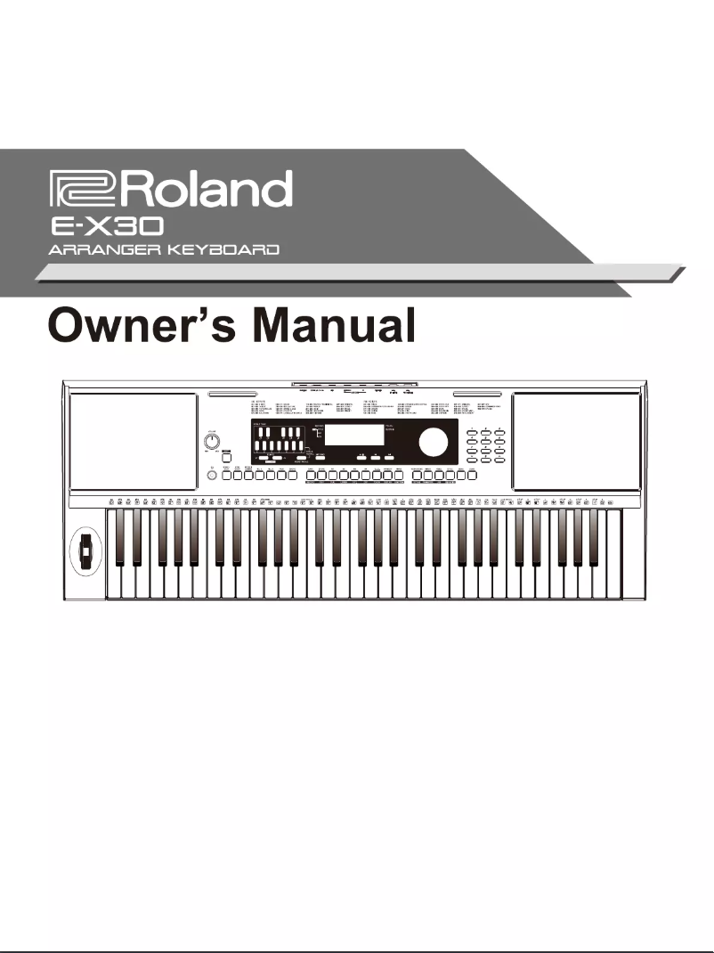Page 1 de la notice Manuel utilisateur Roland E-X30