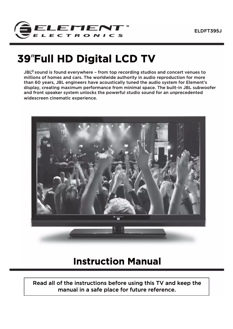 Page 1 of the manual User Manual Element ELDFT395J