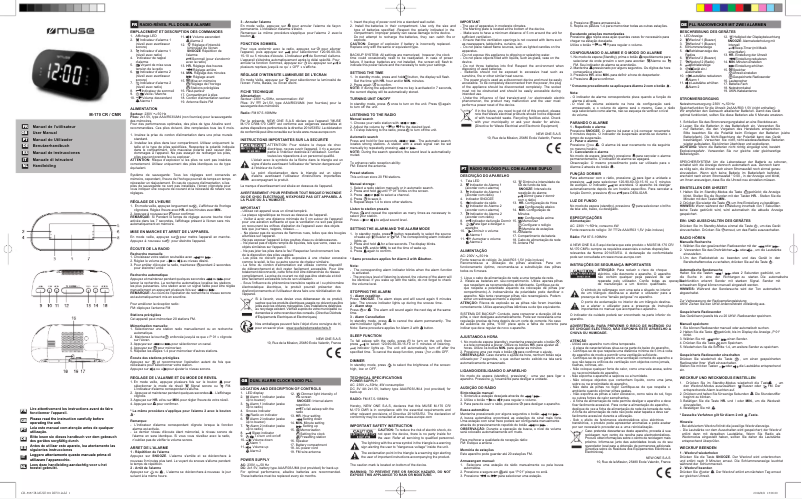 Page 1 de la notice Manuel utilisateur Muse M-170 CMR