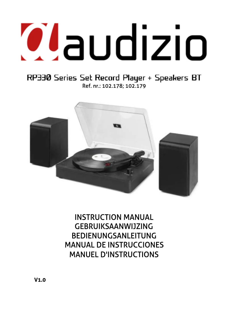 Page 1 de la notice Manuel utilisateur Audizio RP330
