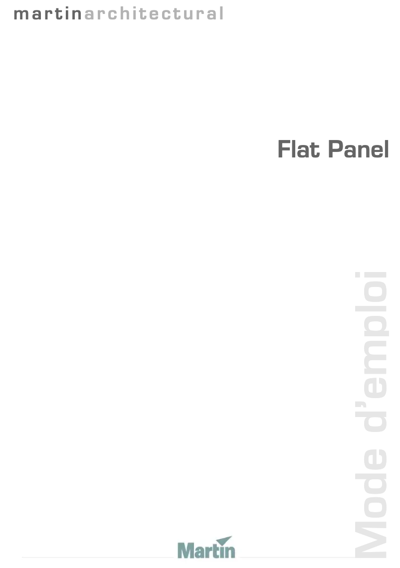 Page 1 de la notice Manuel utilisateur Martin Flat Panel