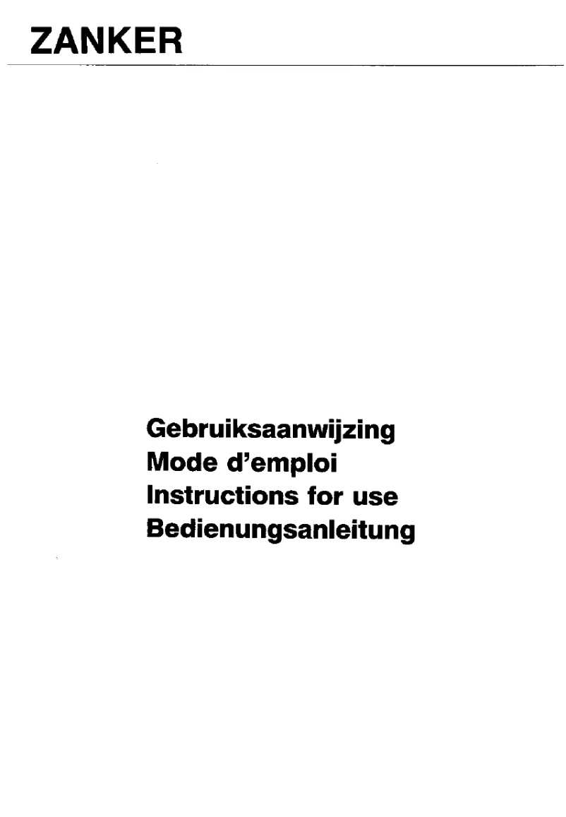 Page 1 de la notice Manuel utilisateur Zanker VA 5075 sw