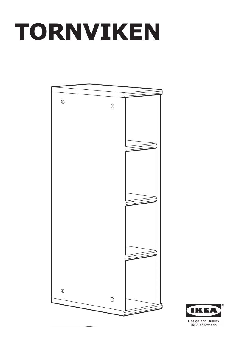 Page 1 de la notice Instructions / montage Ikea TORNVIKEN