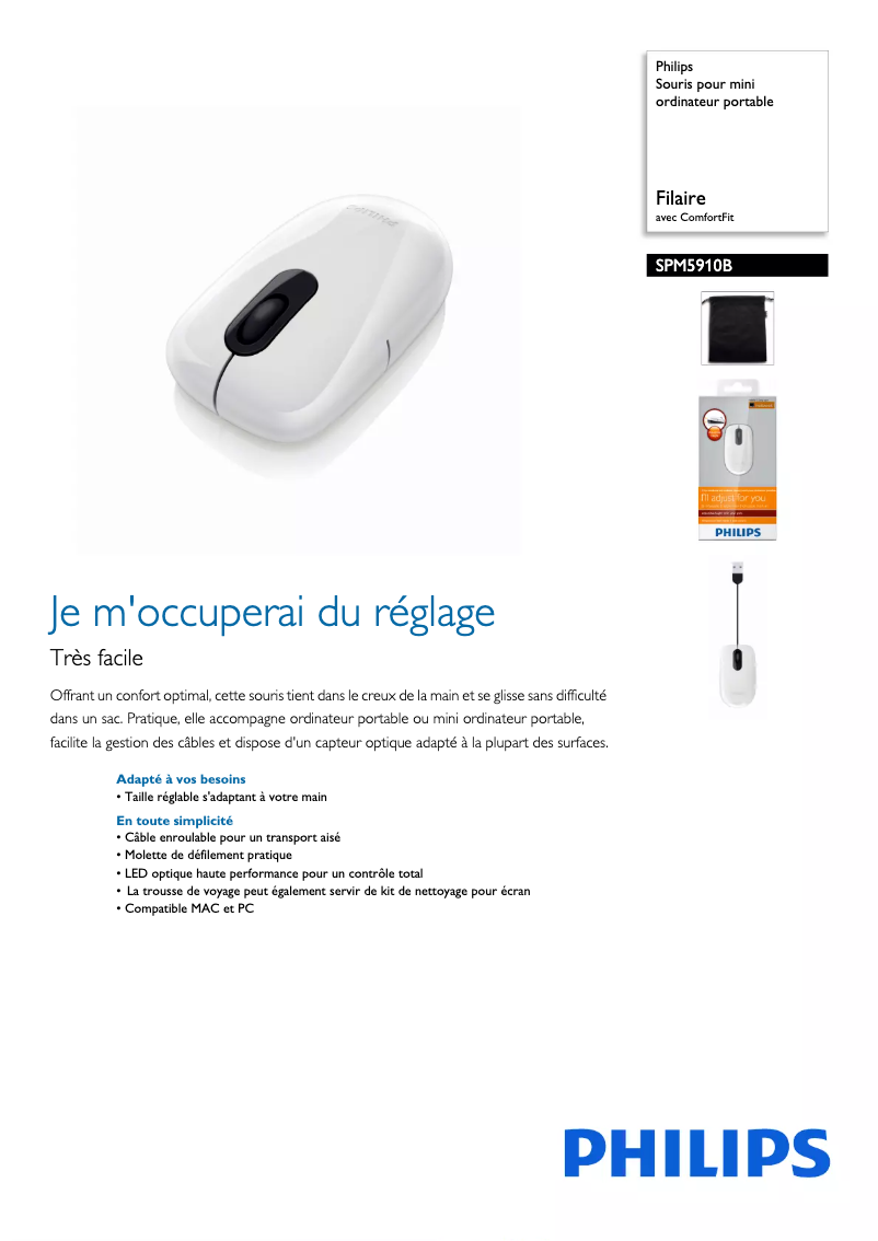 Page n°1 - Fiche technique Philips SPM5910B