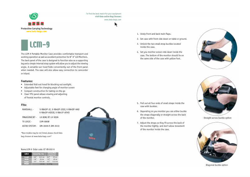 Page 1 de la notice Manuel utilisateur Kata LCM-9