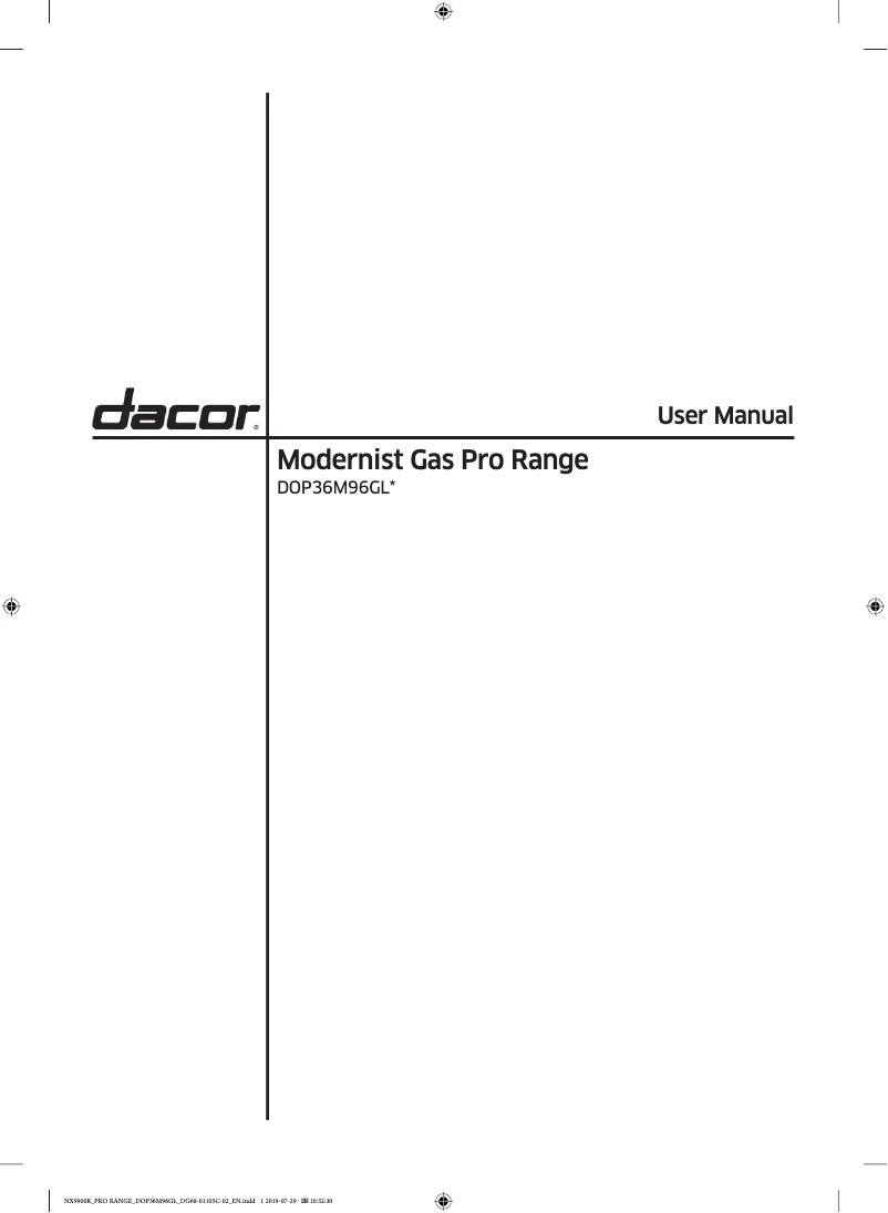 Page 1 de la notice Manuel utilisateur Dacor DOP36M96GLM