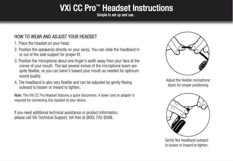 Page 1 de la notice Manuel utilisateur Jabra VXi CC Pro
