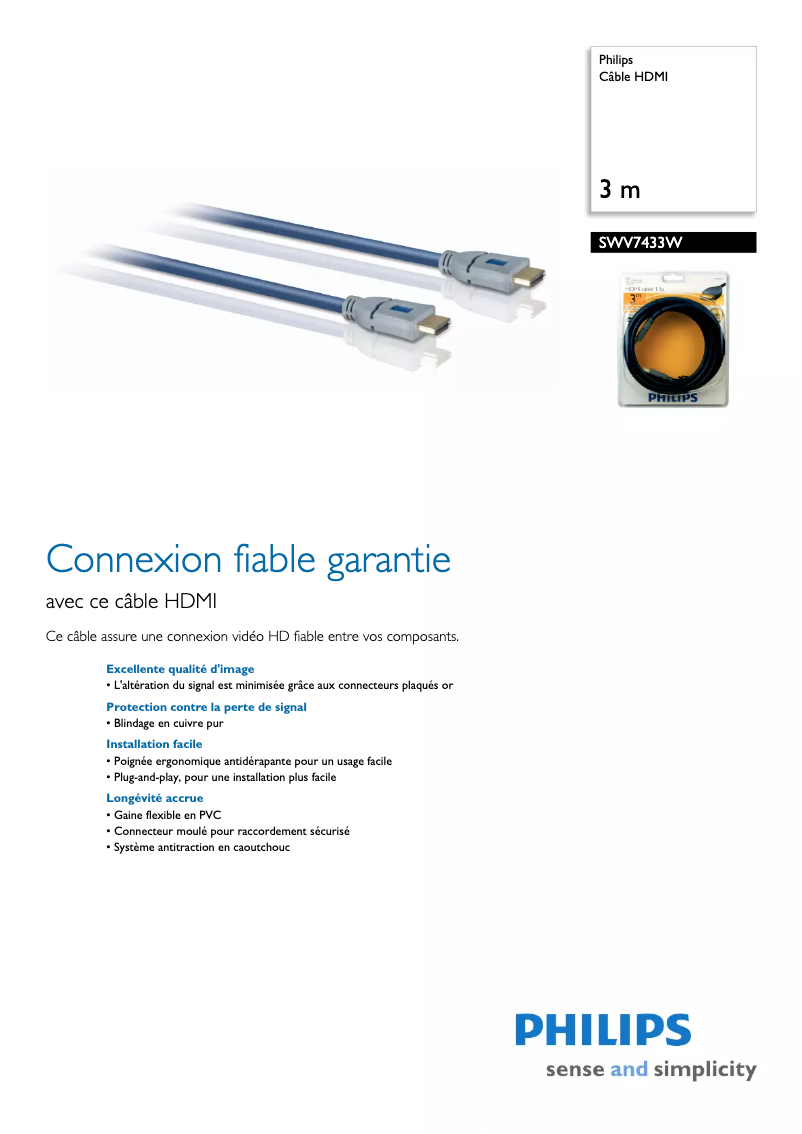 Image de la première page du manuel de l'appareil SWV7433W