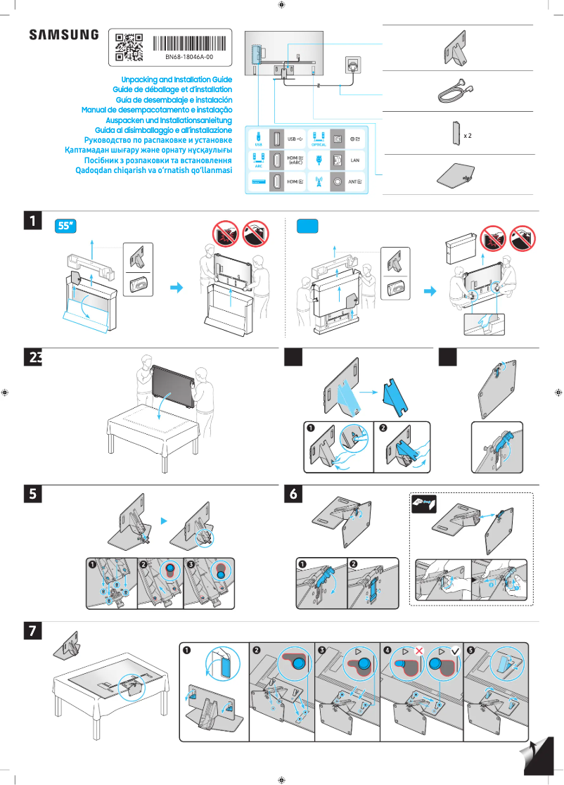Página 1 del manual Guía de instalación Samsung QN65QN85DBG