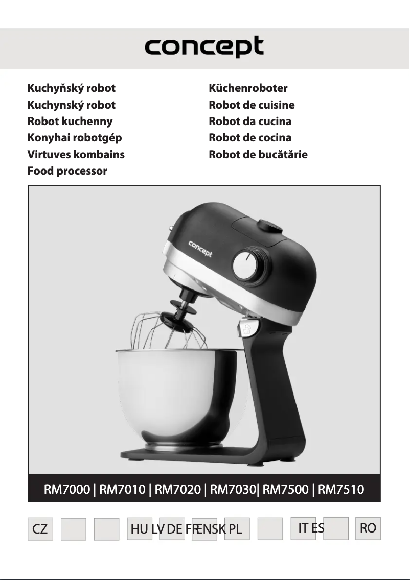 Page 1 de la notice Manuel utilisateur Concept RM7500