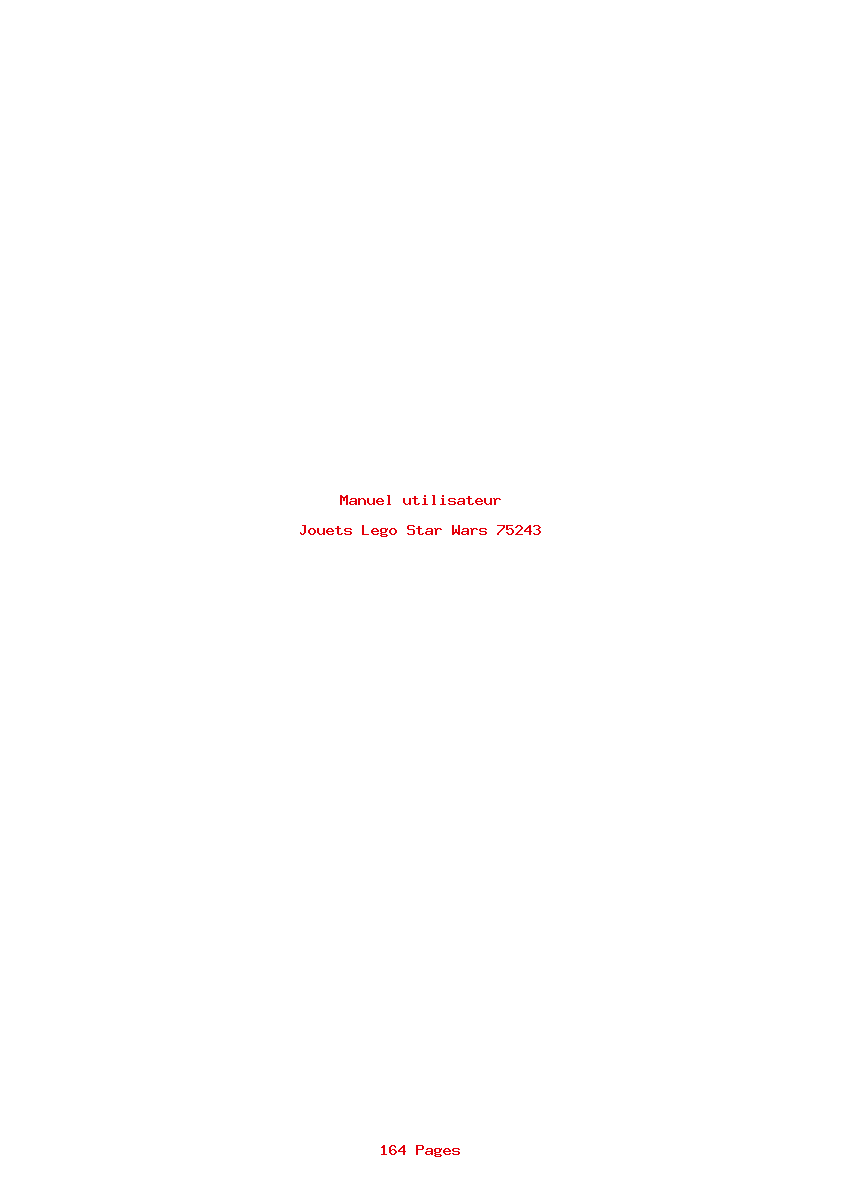 Page 1 de la notice Manuel utilisateur Lego Star Wars 75243