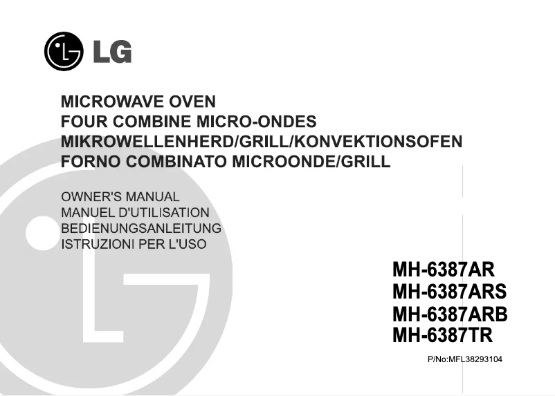 Page 1 de la notice Manuel utilisateur LG MH-6387AR