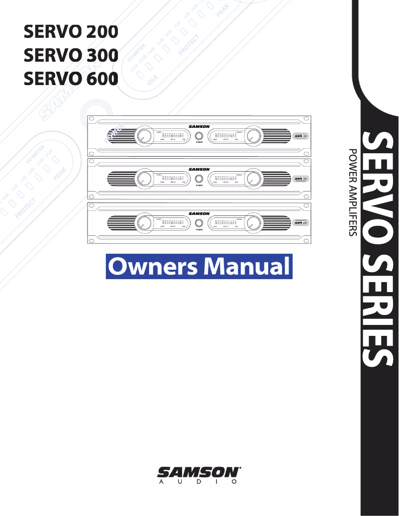 Page 1 of the manual User Manual Samson Servo 200
