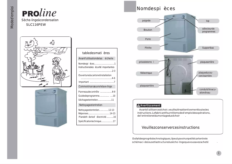 Página 1 del manual Manual de usuario Proline SLC 116 PEW