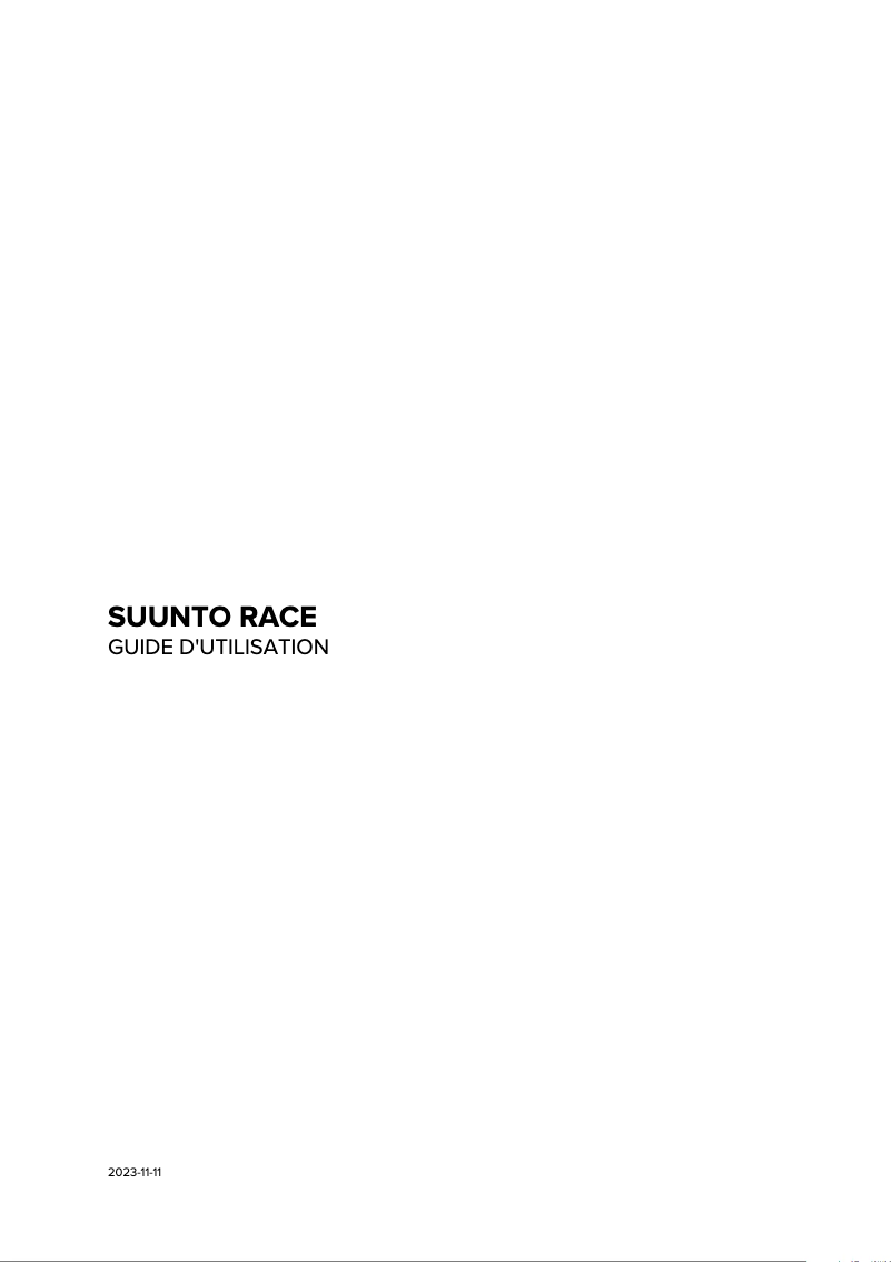 Page 1 de la notice Manuel utilisateur Suunto Race