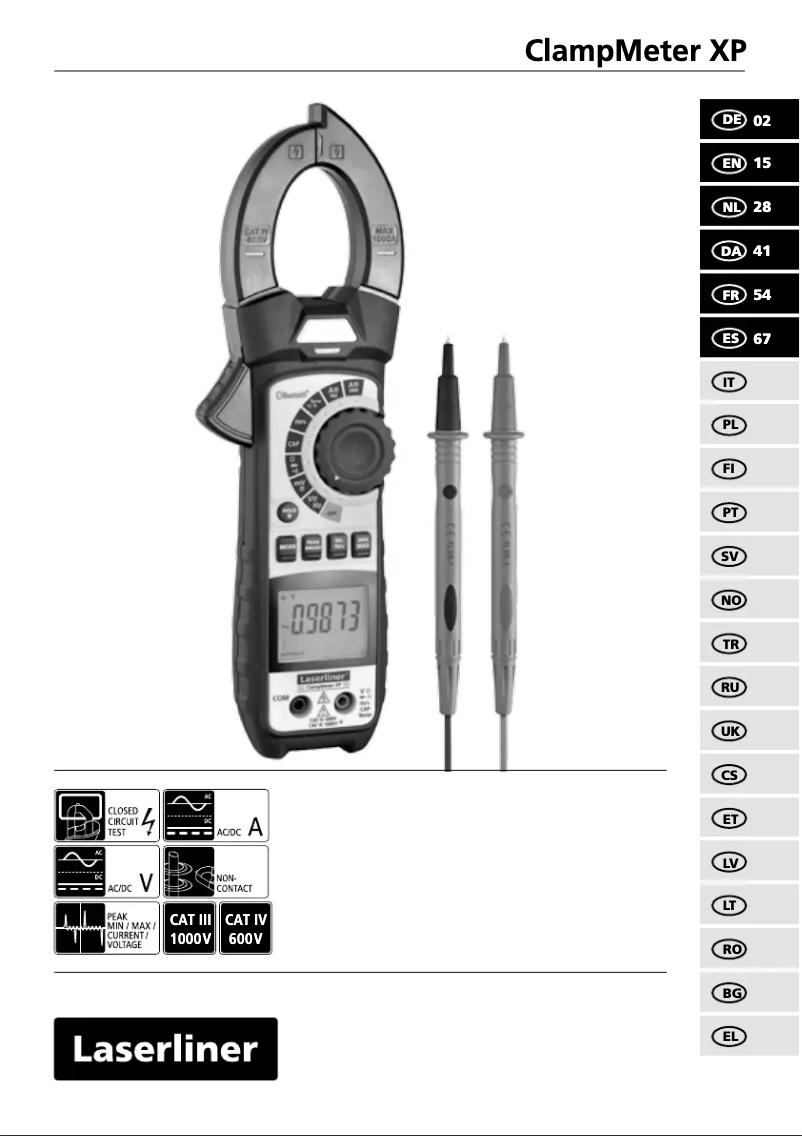 Page 1 of the manual User Manual Laserliner ClampMeter XP