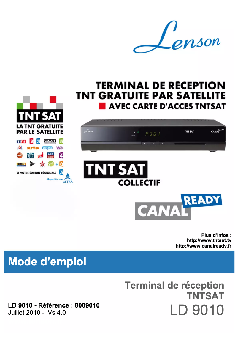 Page 1 de la notice Manuel utilisateur Lenson LD 9010