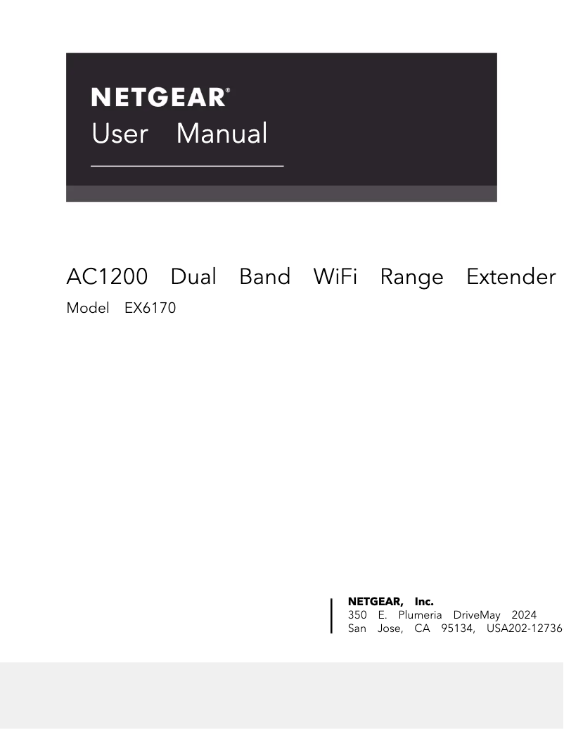 Page 1 de la notice Manuel utilisateur Netgear EX6170