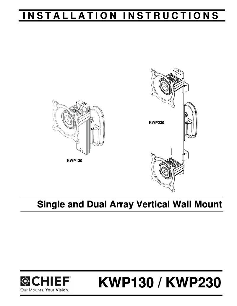 Page 1 de la notice Manuel utilisateur Chief KWP130B