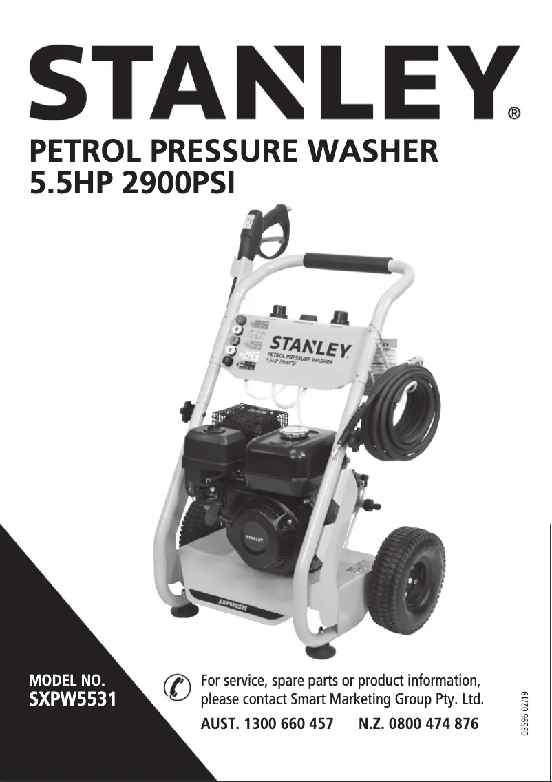 Page 1 de la notice Manuel utilisateur Stanley SXPW5531