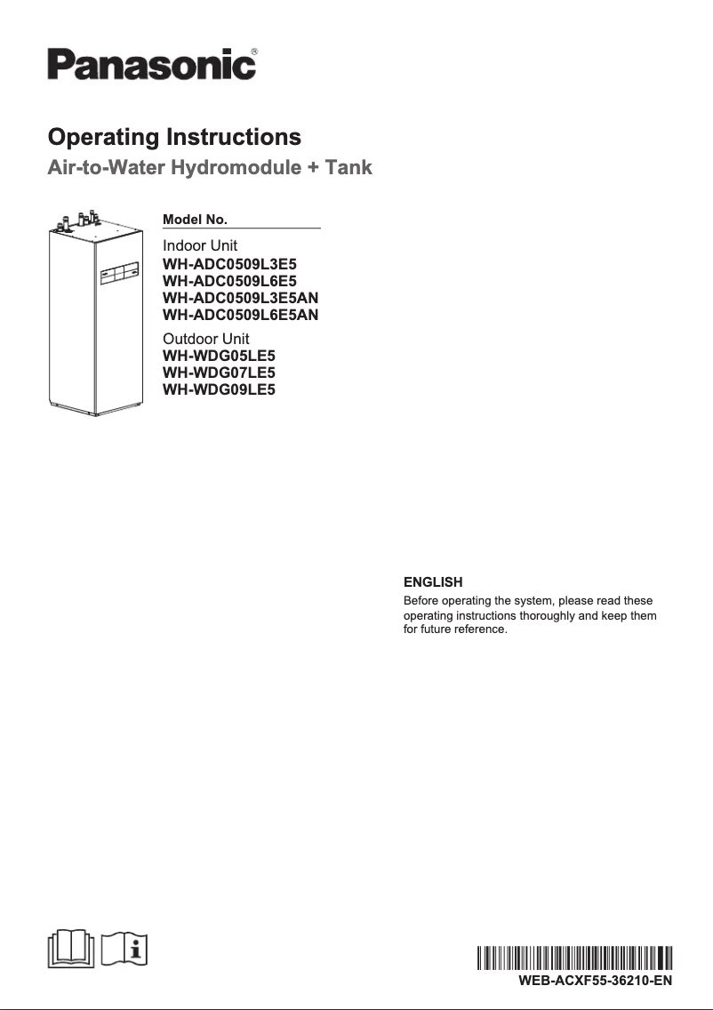 Página 1 del manual Manual de usuario Panasonic WH-WDG09LE5