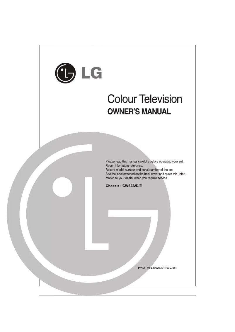 Page 1 of the manual User Manual LG 29FC8BGE