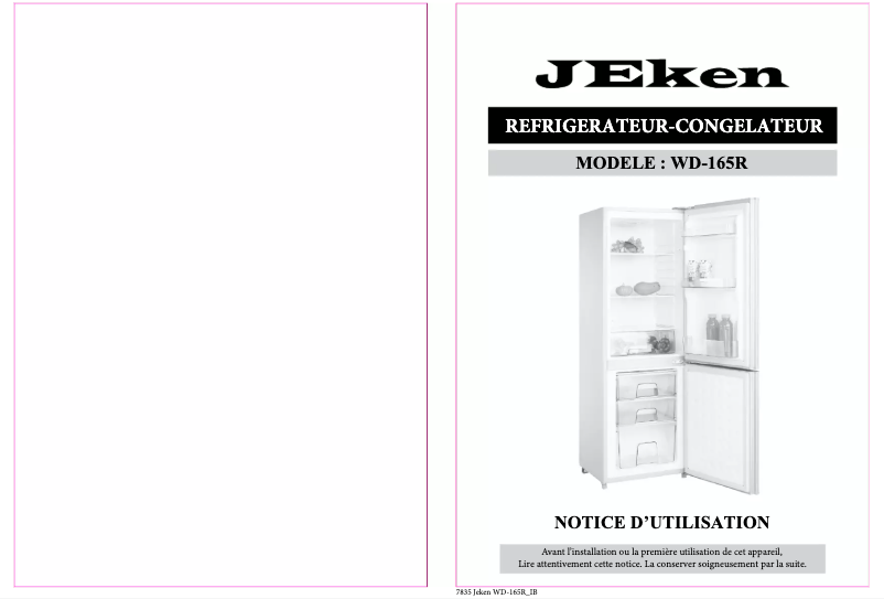 Página 1 del manual Manual de usuario Jeken WD-165R